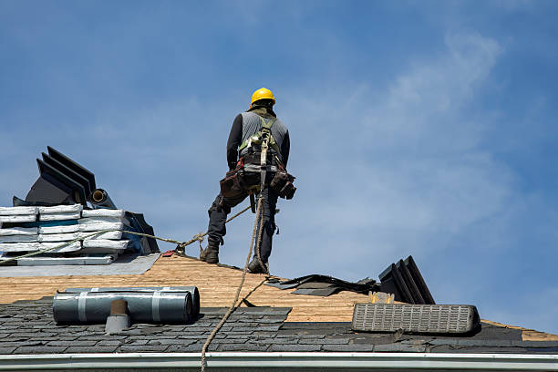 Professional Gutter Installation technician working in Irvington, NJ